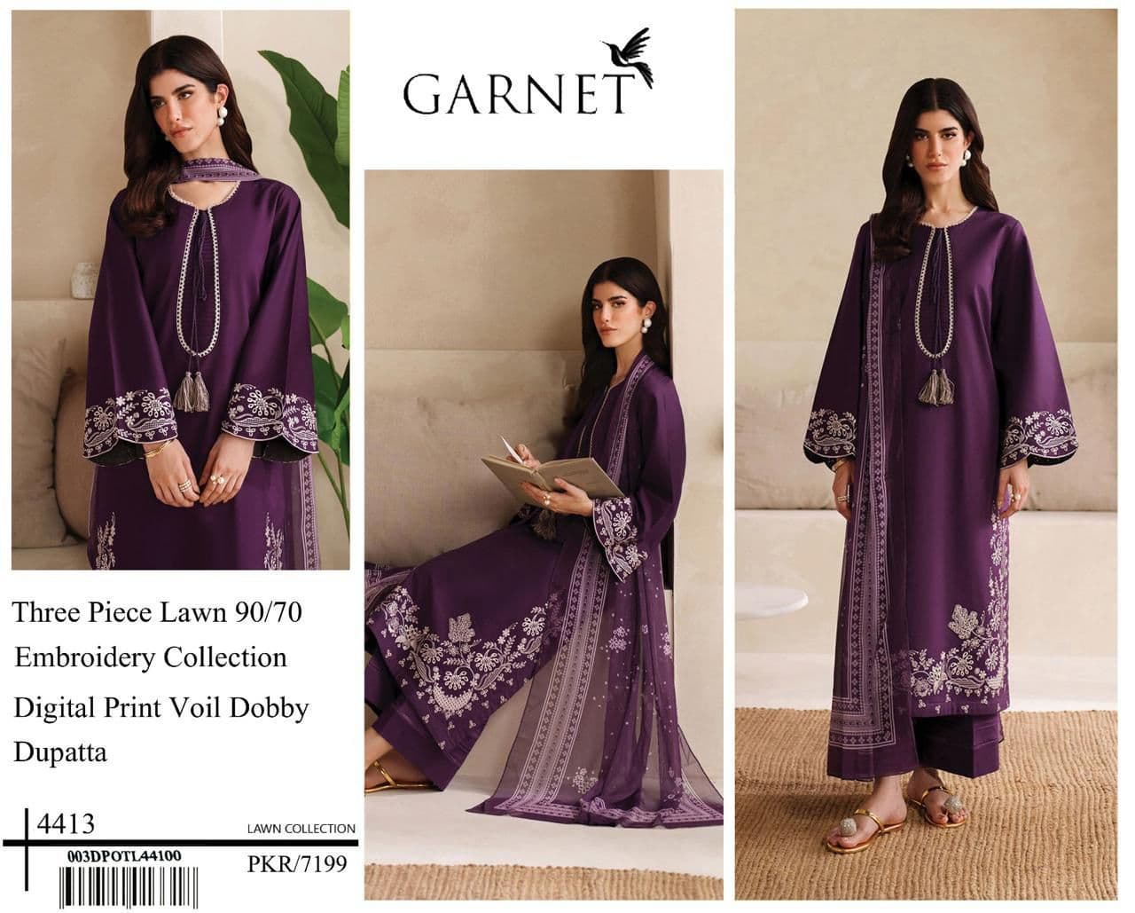 Garnet Lawn Suit