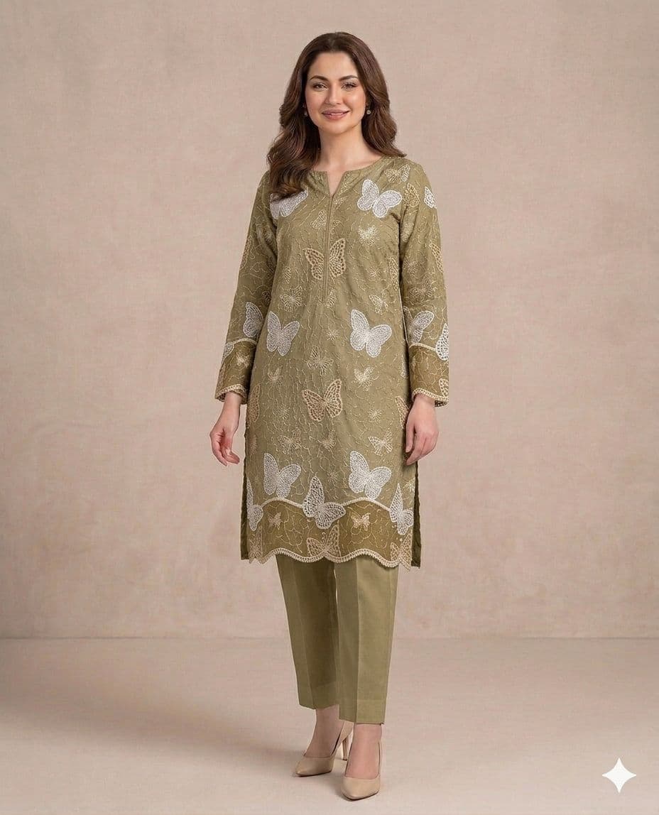 Unstitched 3 piece lawn Suit 