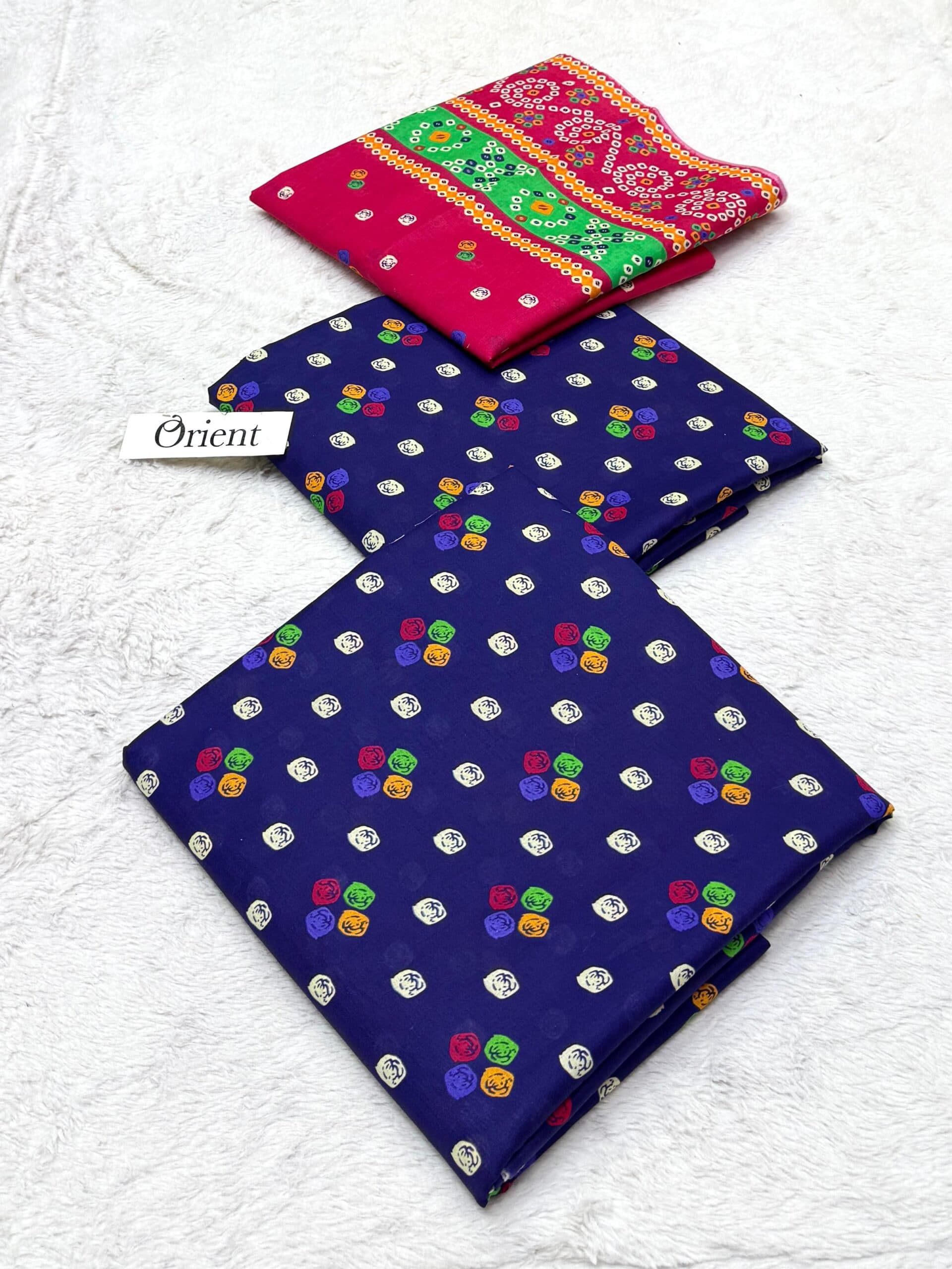 Unstitched 3 piece lawn Suit Orient