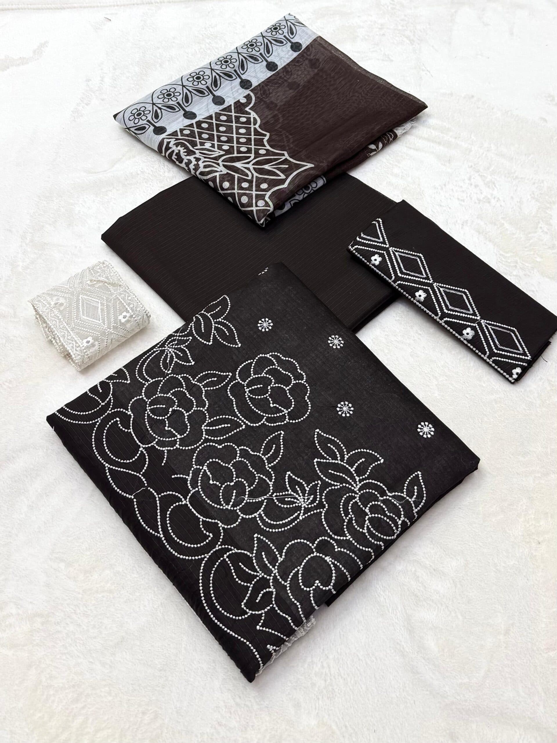Unstitched Embroidered Lawn Suits image 2