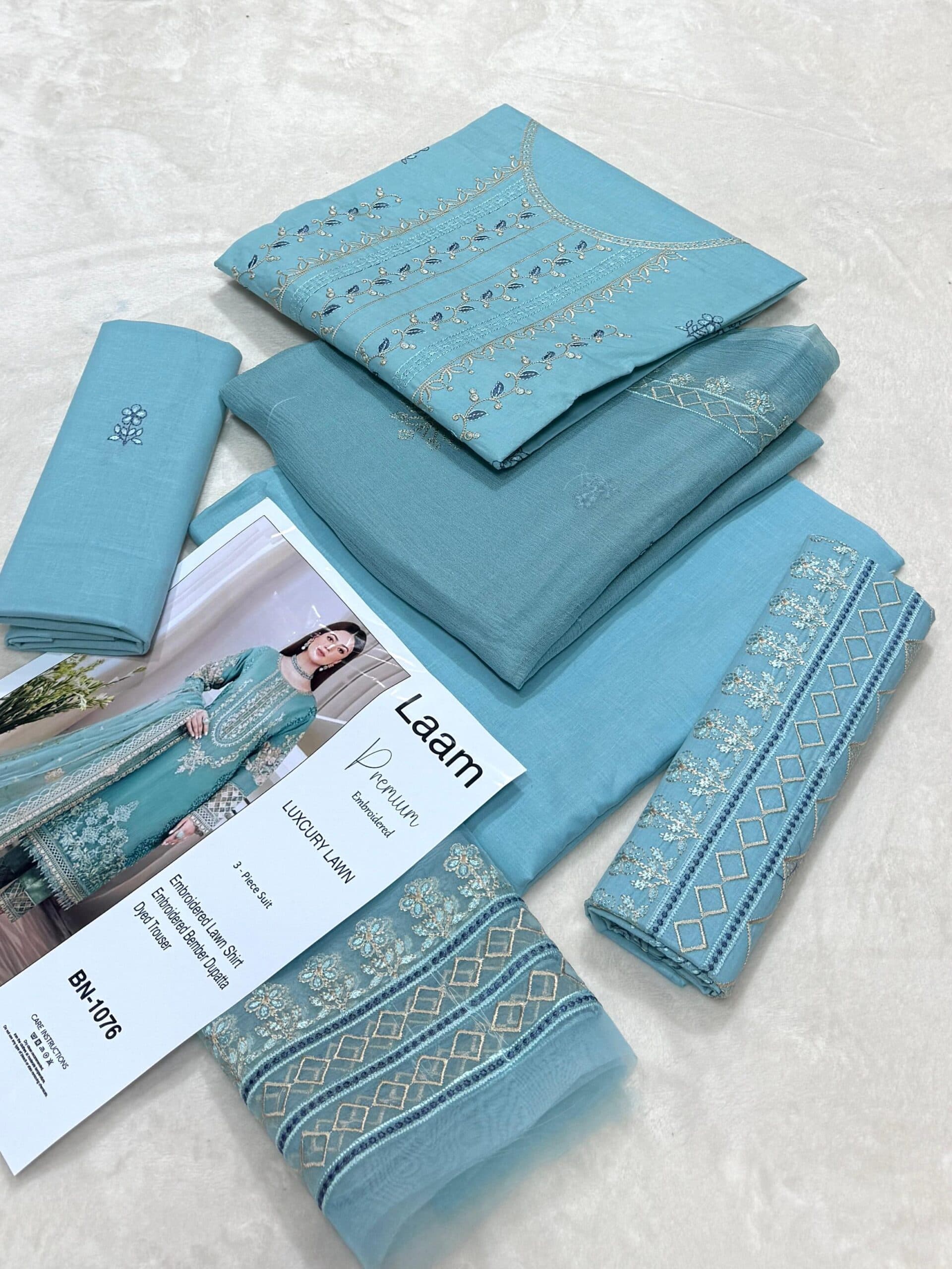 LAAM  Unstitched 3 piece Lawn Suit image 1