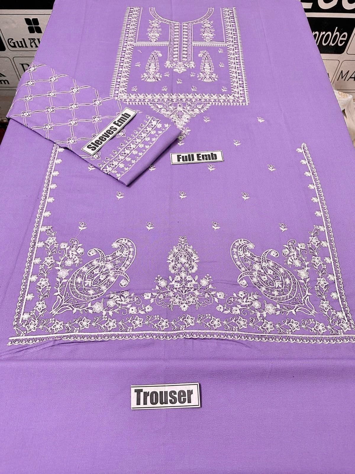 Unstitched Embroided 3 piece Lawn Suit image 1
