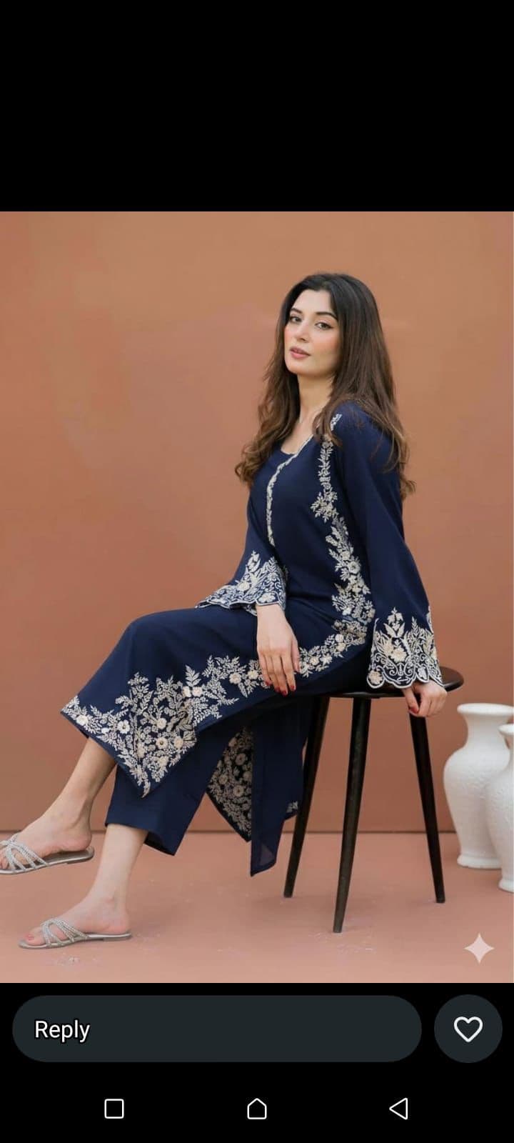 Unstitched Embroided 3 piece Lawn Suit image 1
