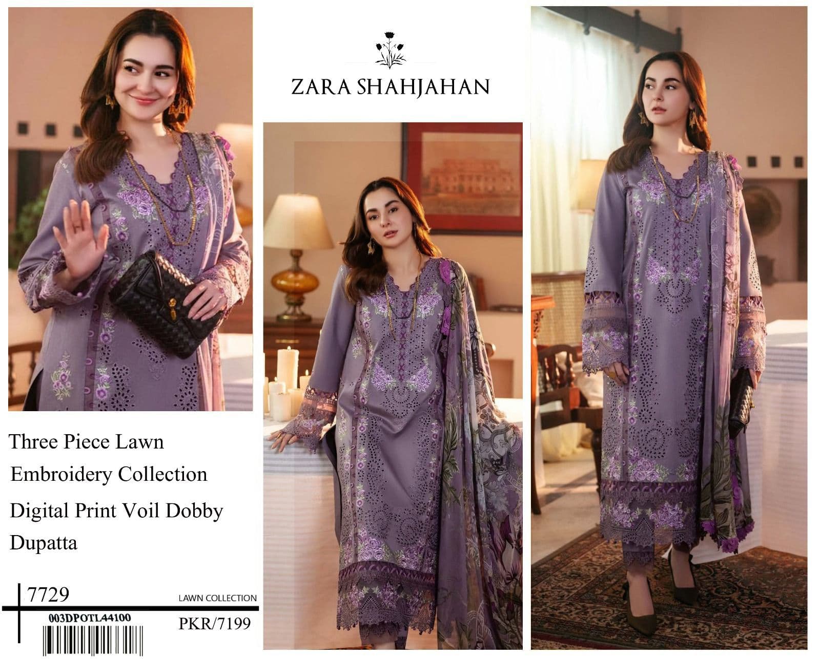 3 piece Lawn Suit Zara Shahjahan